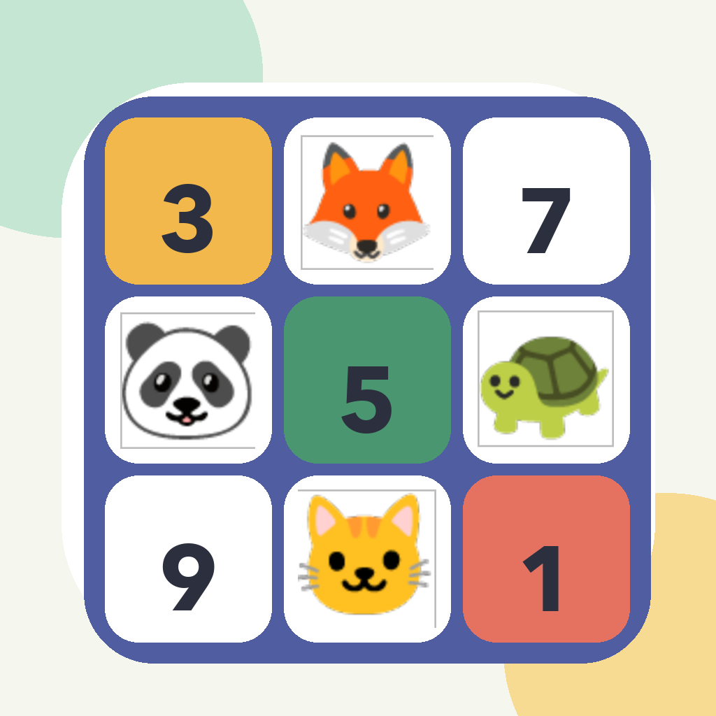 Zoodoku app icon showing animal sudoku tiles